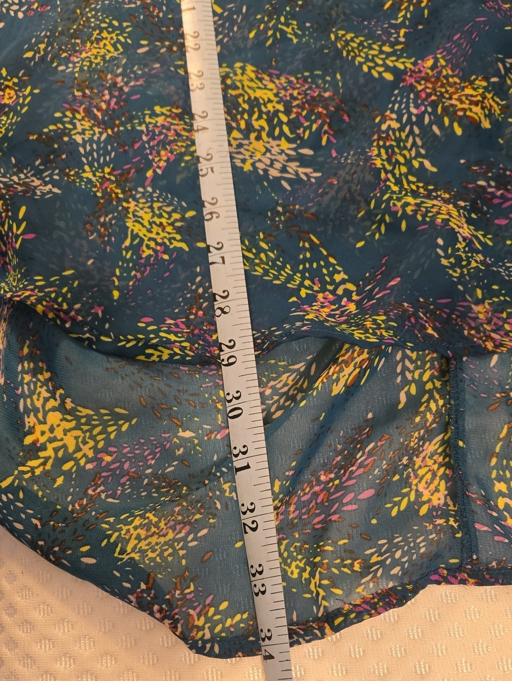 Multi-colored Sheer Tunic - Picture 7 of 8